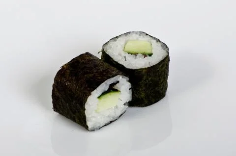 Cucumber maki rolls Stock Photos