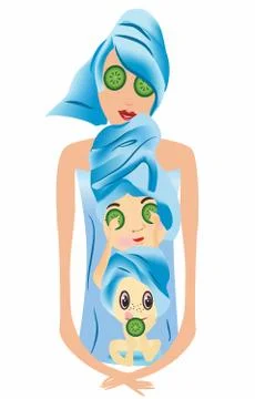 Cucumber mask Stock Illustration