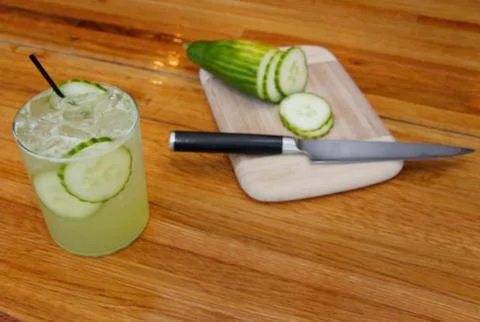 A Cucumber Mojito Stock Photos