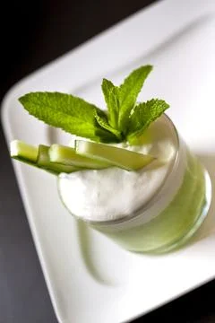 Cucumber mousse Stock Photos