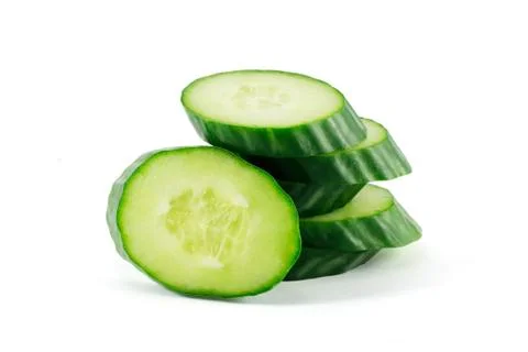 Cucumber over white background Stock Photos
