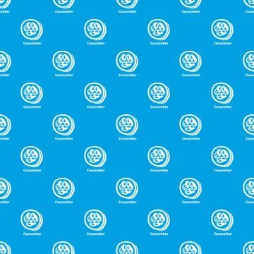 Cucumber pattern seamless blue Stock Illustration