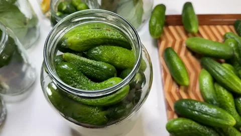 Cucumber Pickling Process Stock Footage 313363727