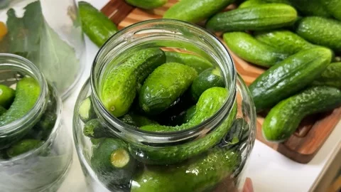 Cucumber Pickling Process Stock Footage 313867172