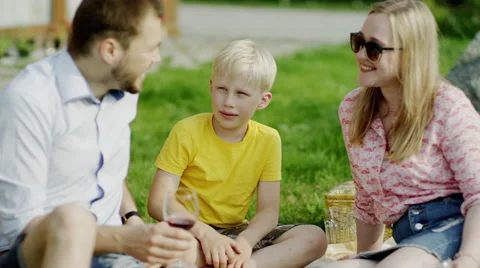 Cucumber on a picnic Stock Footage 68215803