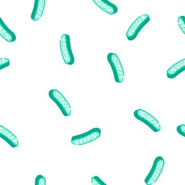 Cucumber with pimples isometric icon seamless pattern Stock Illustration