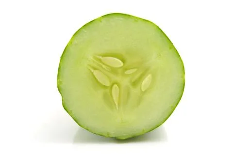 Cucumber portion on white Stock Photos