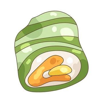 Cucumber roll Stock Illustration