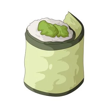Cucumber roll illustration Stock Illustration