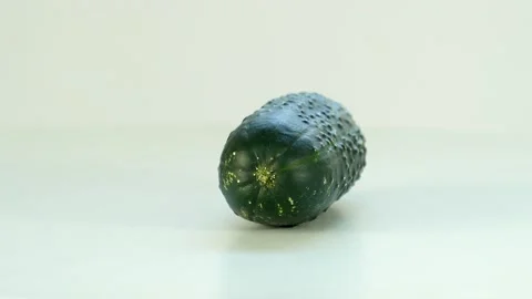 Cucumber rotation on white background 스톡 동영상 235794362