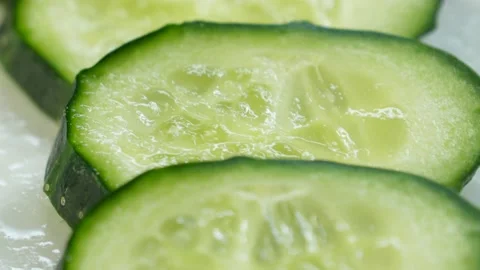 Cucumber rotation on white background Stock Footage 235794491