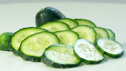 Cucumber rotation on white background 스톡 동영상 235794509