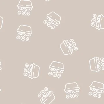 Cucumber salad line vector seamless pattern Stock Illustration