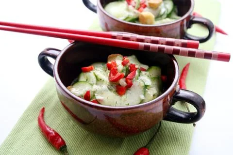 Cucumber salad Stock Photos