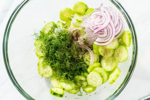 Cucumber salad Stock Photos