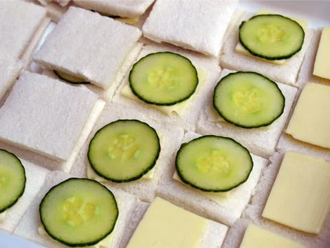 Cucumber sandwich Stock Photos