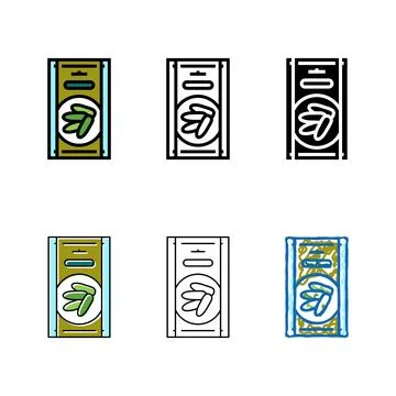 Cucumber seed color icon vector clean Stock Illustration