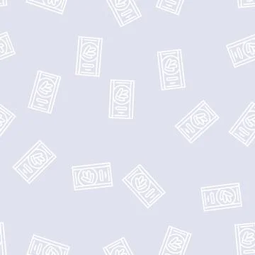 Cucumber seed line seamless pattern Stock Illustration