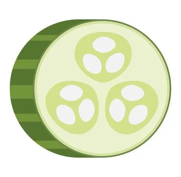 Cucumber slice design Stock Illustration