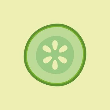 Cucumber slice icon. Cucumber vector. Stock Illustration