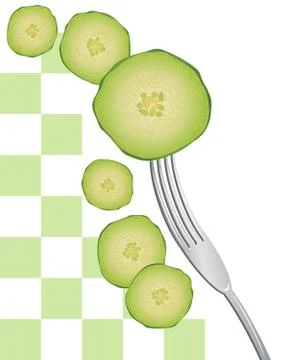 Cucumber slice Illustrazione stock