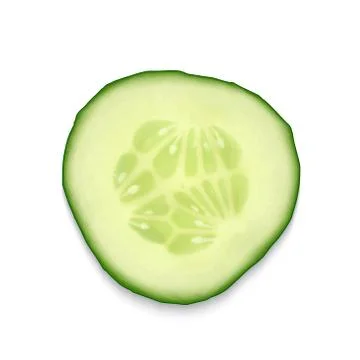 Cucumber slice Stock Illustration
