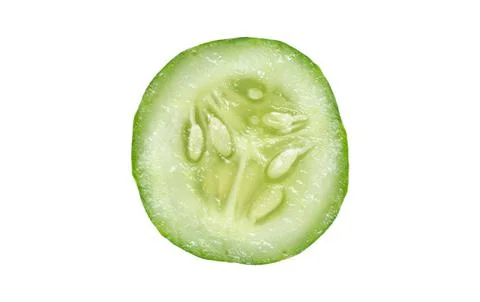 Cucumber slice isolated Stock Photos