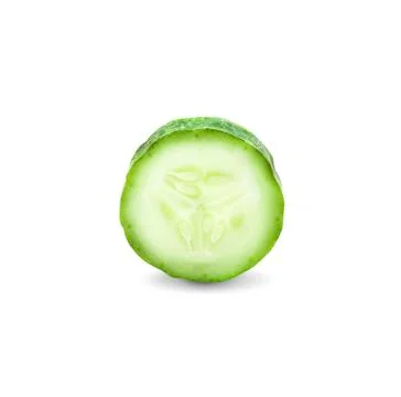 Cucumber slice isolated on white background Stock Photos