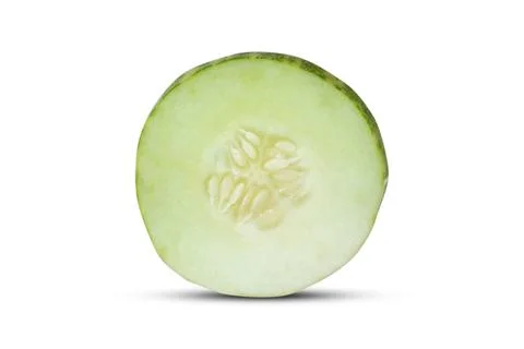 Cucumber slice isolated on white background. Cucumber Clipping Path. Full d.. Photos