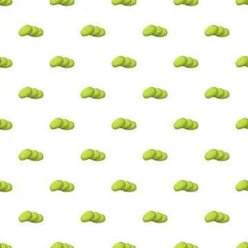 Cucumber slice pattern creating a fresh vegetable background Illustrazione stock