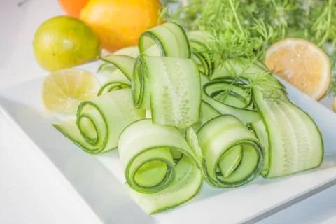 Cucumber slice Stock Photos