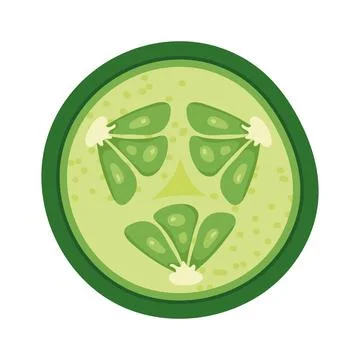 Cucumber slice vegetable Illustrazione stock