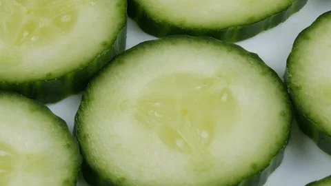 Cucumber sliced clipping path Video stock 102174956