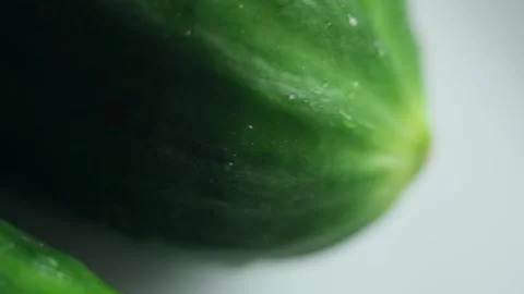 Cucumber sliced in half Stock Footage 143782783