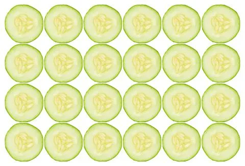 Cucumber slices background Stock Photos