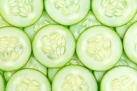 Cucumber slices background Stock Photos