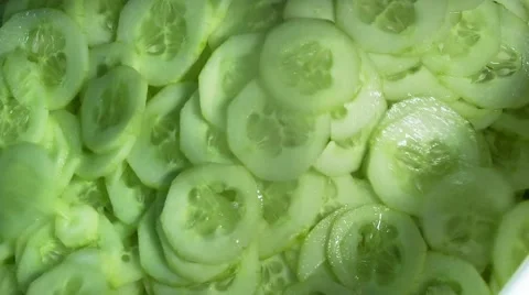 Cucumber-slices-machine Stock Footage 55583313