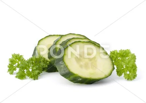 Cucumber slices Stock Photos