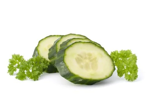 Cucumber slices Stock Photos