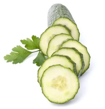 Cucumber slices Stock Photos