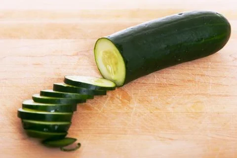 Cucumber slices Stock Photos