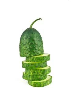 Cucumber slices Stock Photos