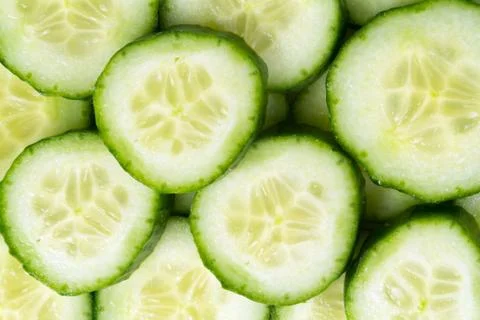 Cucumber slices Stock Photos