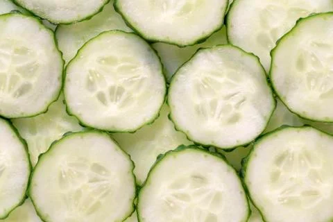 Cucumber slices Stock Photos