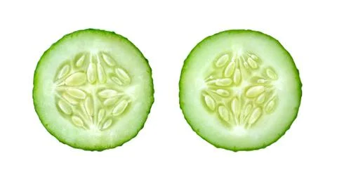 Cucumber slices Stock Photos