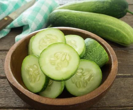 Cucumber slices Stock Photos