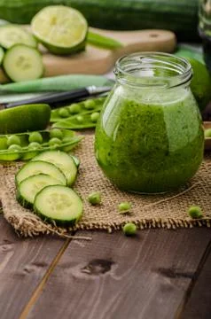 Cucumber smoothie Stock Photos