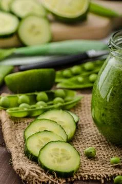 Cucumber smoothie Stock Photos