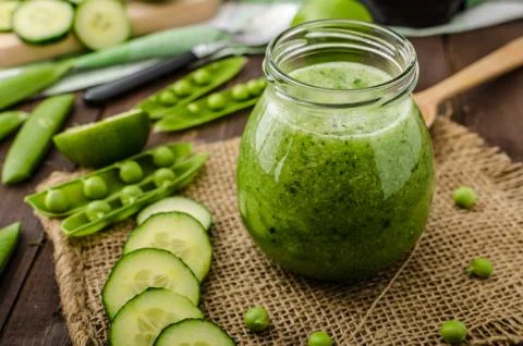 Cucumber smoothie Stock Photos