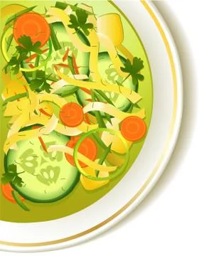 Cucumber soup Stock Illustration